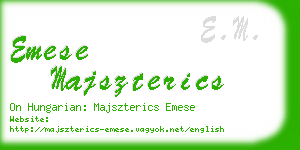 emese majszterics business card